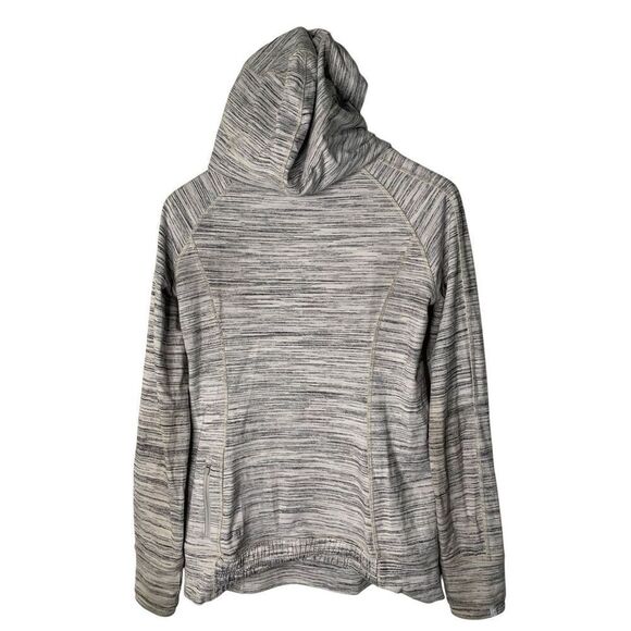 LULULEMON Think Fast Hoodie Space Dye White Silver women's size 8 - Picture 3 of 5